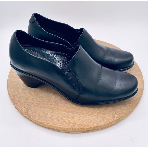 Dansko Shoes Womens 10 41 Black Leather Slip On Loafers Minimalist - Picture 1 of 11